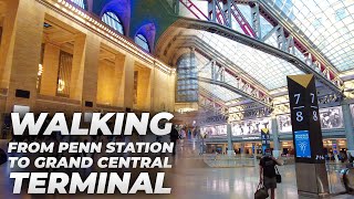 Walking NYC  Penn Station to Times Square amp Grand Central Terminal July 2021 [upl. by Coniah]