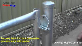 Gate Latch 2 way for round pipe and square [upl. by Nalani]