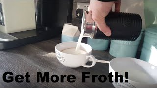 How to Get More Froth from Your Nespresso Coffee Aeroccino  Nespresso tips and help [upl. by Octavian]