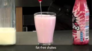 How to make a fat free milkshake using an aerolatte milk frother [upl. by Dambro551]